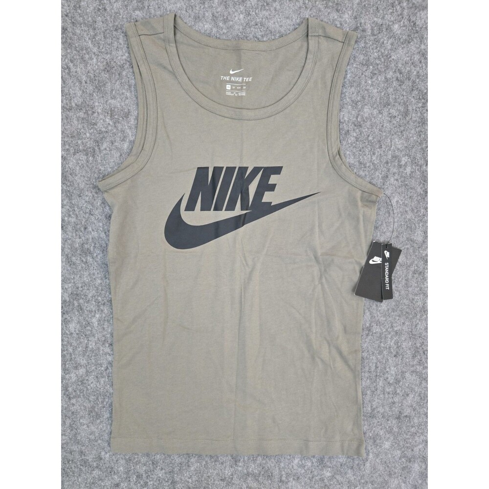 ⁠Nike Sportswear Icon Futura Mens Tank Top Army Green AR4991-320 Size XS NWT⁠